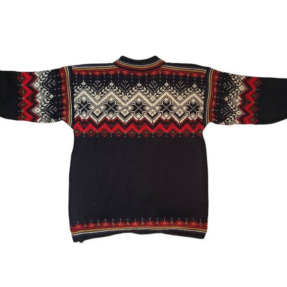 Dale of Norway Heavy Fair Isle 100% Wool 1/4 Zip Sweater Size Small Snowflake - Picture 12 of 14